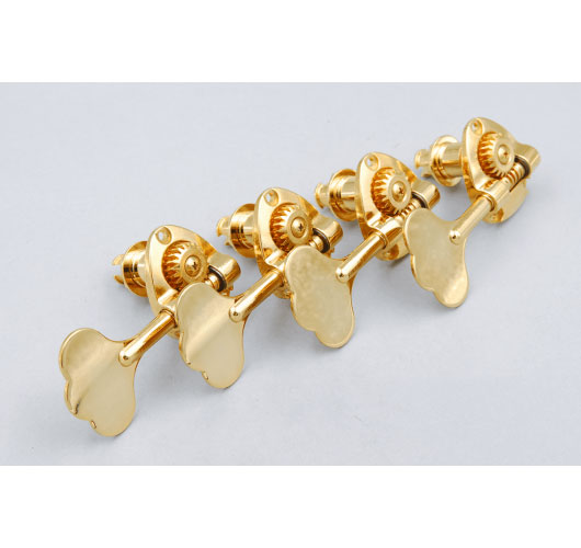 GOTOH LOW 4 ONLINE TUNING MACHINES GOLD, METAL GOLD BUTTON, STRAIGHT