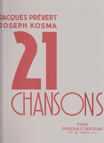 ENOCH PREVERT/KOSMA - 21 CHANSONS