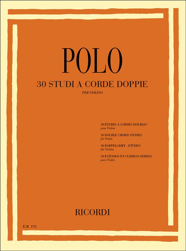 RICORDI POLO E. - 30 STUDI A CORDE DOPPIE - VIOLON