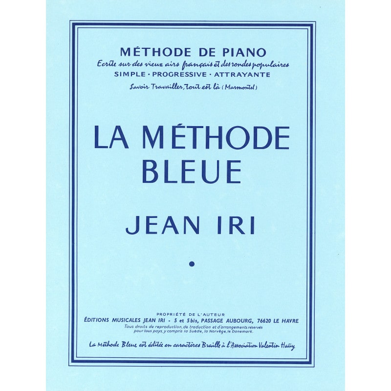 COMBRE IRI JEAN - LA METHODE BLEUE - PIANO