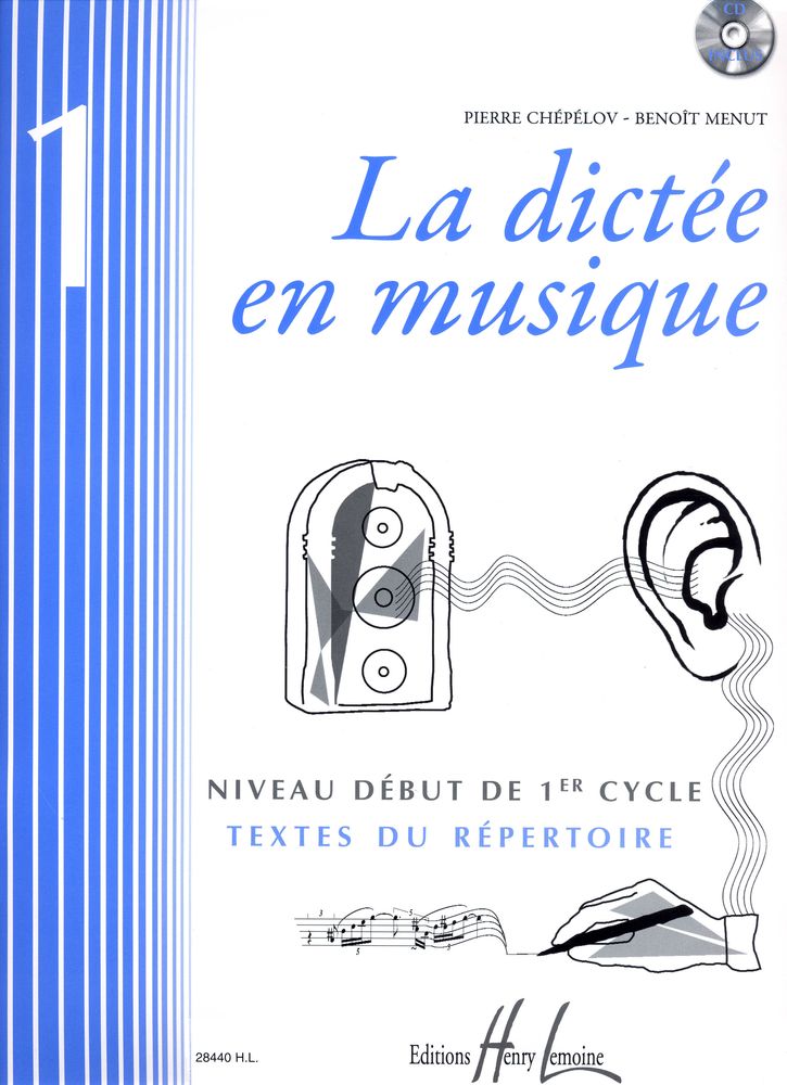 LEMOINE CHEPELOV P. / MENUT B. - LA DICTEE EN MUSIQUE VOL.1 + CD - DEBUT DU 1ER CYCLE