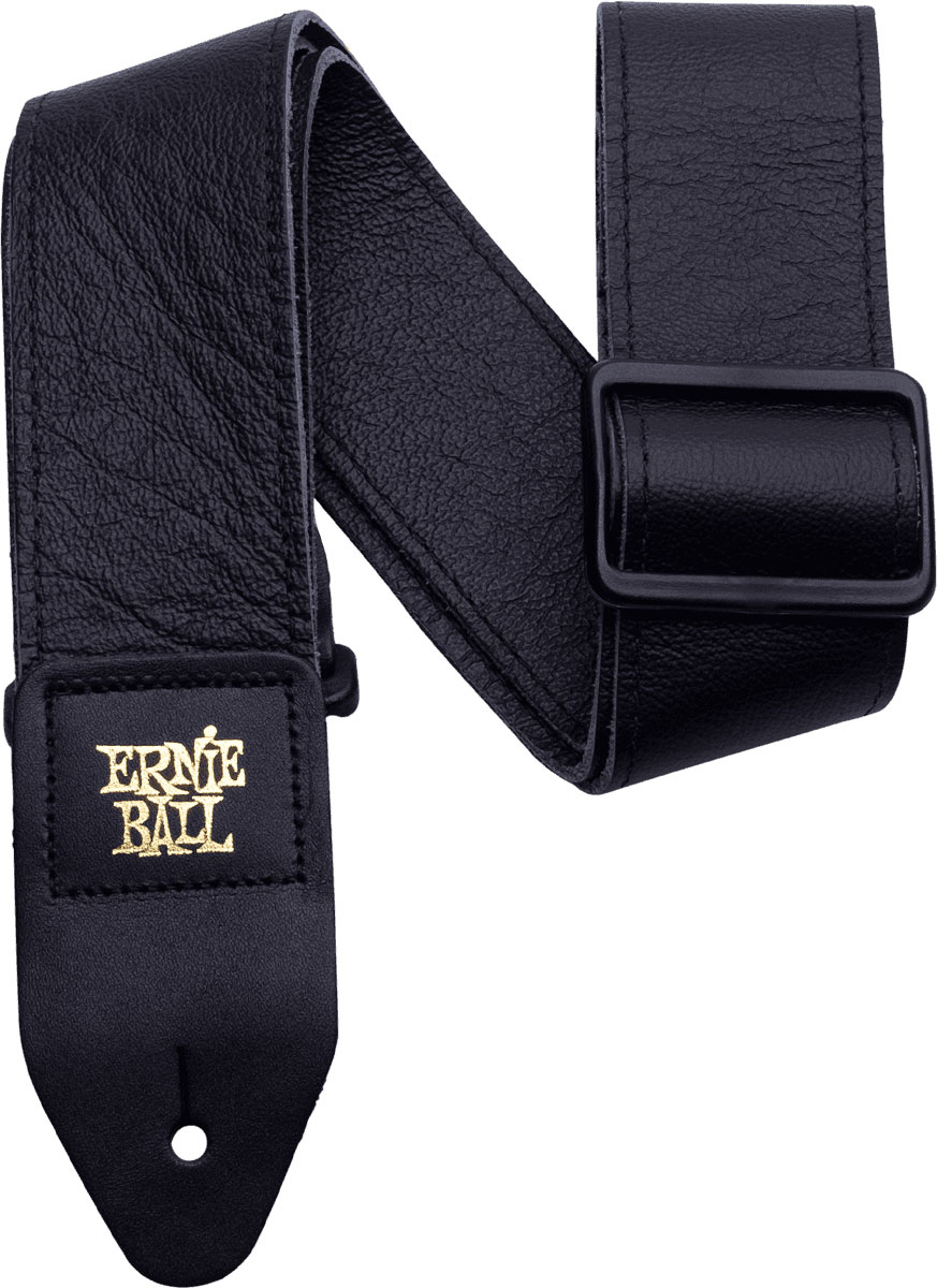 ERNIE BALL ITALIAN LEATHER STRAP BLACK