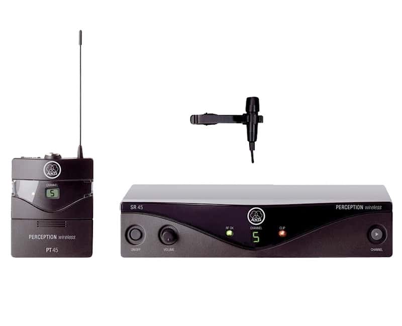 AKG WMS45P-A - TIE-MICROFOON - UHF 500 MHZ TOT 865 MHZ