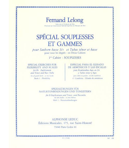 LEDUC LELONG F. - SPECIAL SOUPLESSES ET GAMMES VOL.1 - TUBA