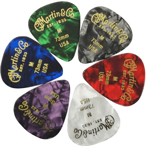 MARTIN & CO BAG OF 6 MEDIUM PICKS, ASSORTED COLORS