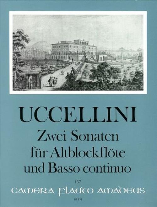 AMADEUS UCCELLINI MARCO - 3 SONATAS op. 4 N° 9-10 - FLUTE A BEC ALTO & BC