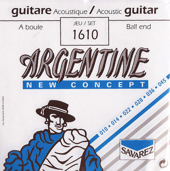 SAVAREZ ACOUSTIC 1610 ARGENTINE X LH BALL END 10 14 22 28 36 45