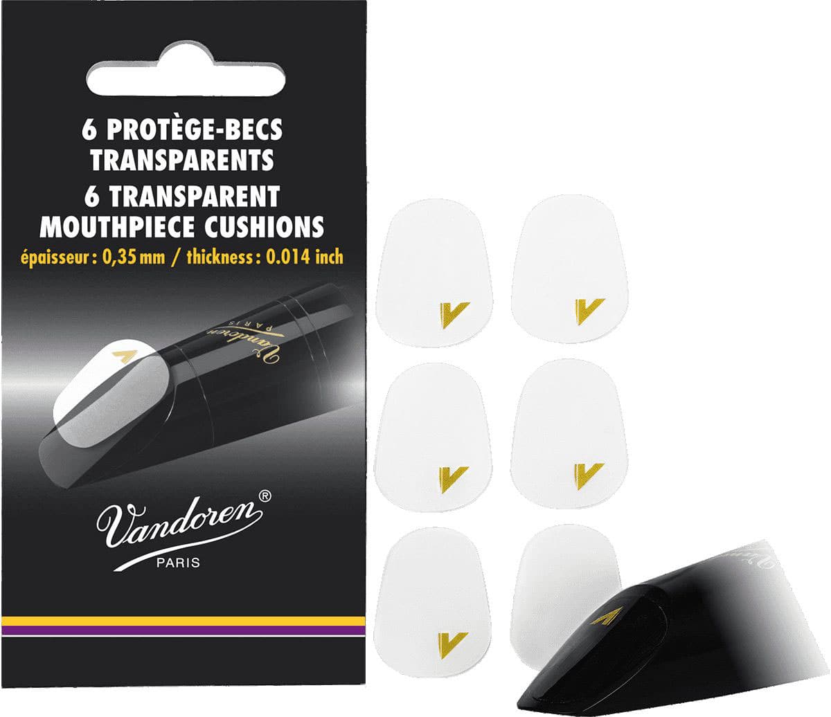 VANDOREN 6-PIECE TRANSPARENT PEARLS PROTECTORS