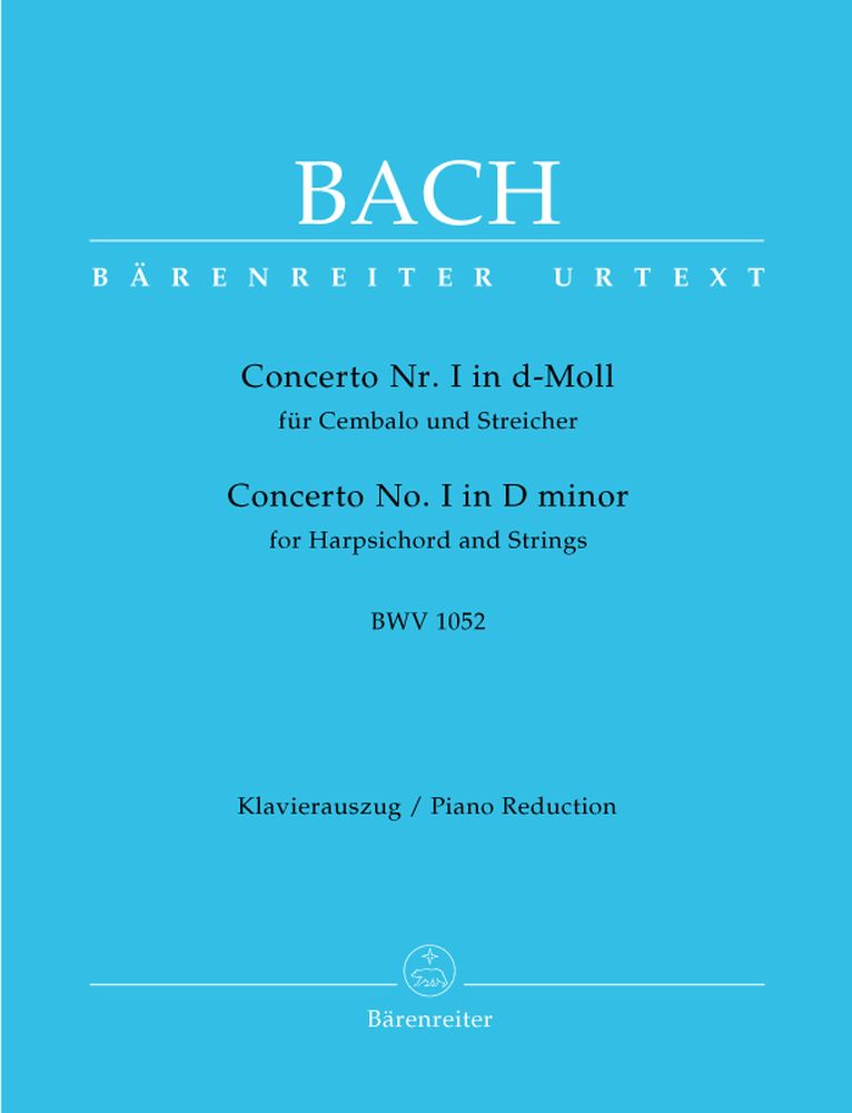 BARENREITER BACH J.S. - CONCERTO N°1 EN D MINOR BWV 1052 - HARPSICHORD
