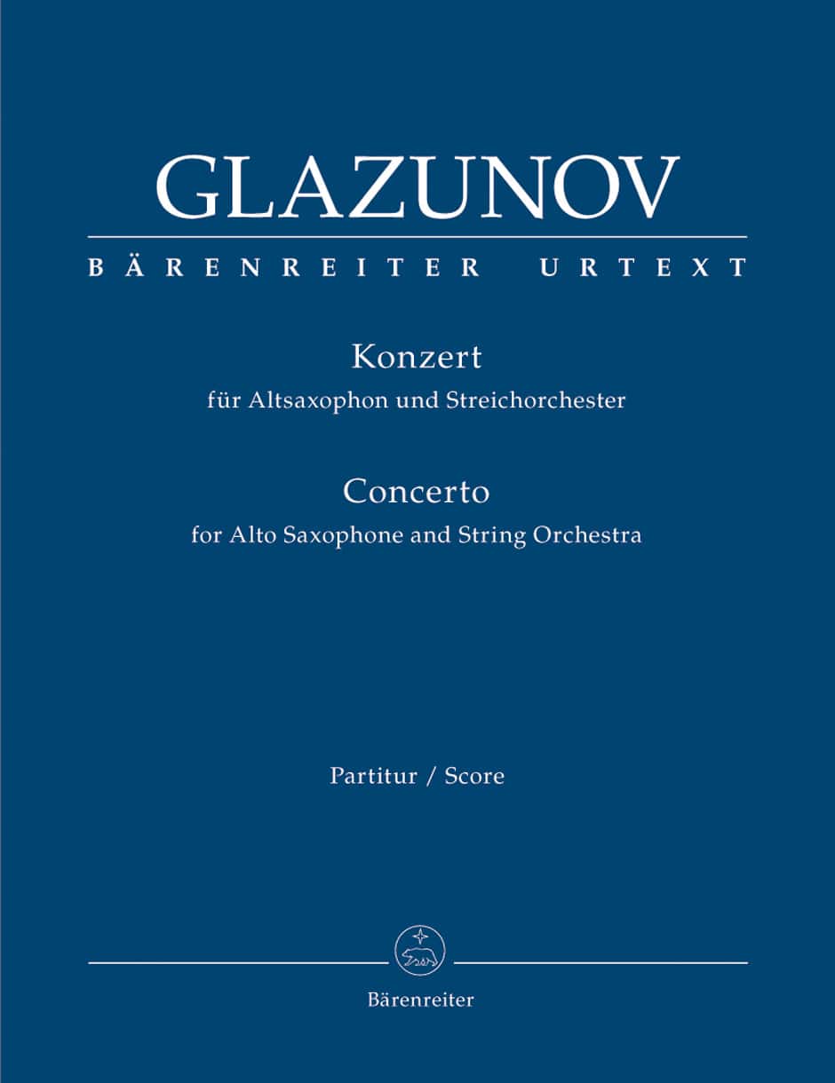 BARENREITER GLAZUNOV A. - CONCERTO FOR ALTO SAXOPHONE OP.109 - SCORE