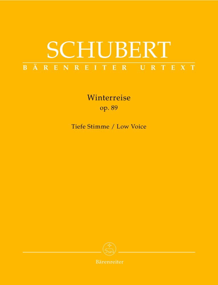 BARENREITER SCHUBERT F. - WINTERREISE OP.89 D 911 - LOW VOICE, PIANO