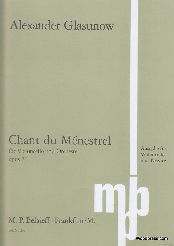 BELAIEFF GLASUNOW ALEXANDER - CHANT DU MENESTREL OP.71