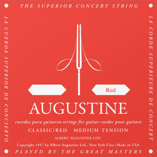 AUGUSTINE G - RED NORMAL GAUGE (SINGLE STRING)