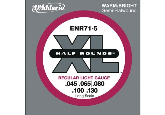 D'ADDARIO AND CO ENR71-5 HALF ROUNDS REGULAR LIGHT 5C 45-130