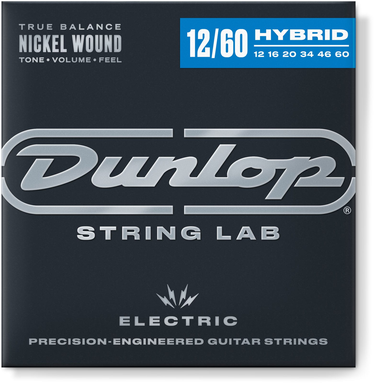 JIM DUNLOP NICKEL PLATED STEEL ELECTRIC STRINGS NICKEL PLATED STEEL 12-60 SET