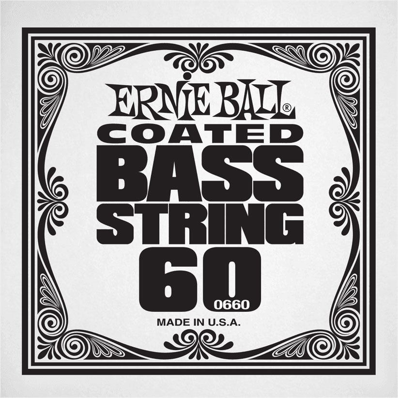 ERNIE BALL .060 COATED NICKEL WOUND ELECTRIC BASS STRING SINGLE