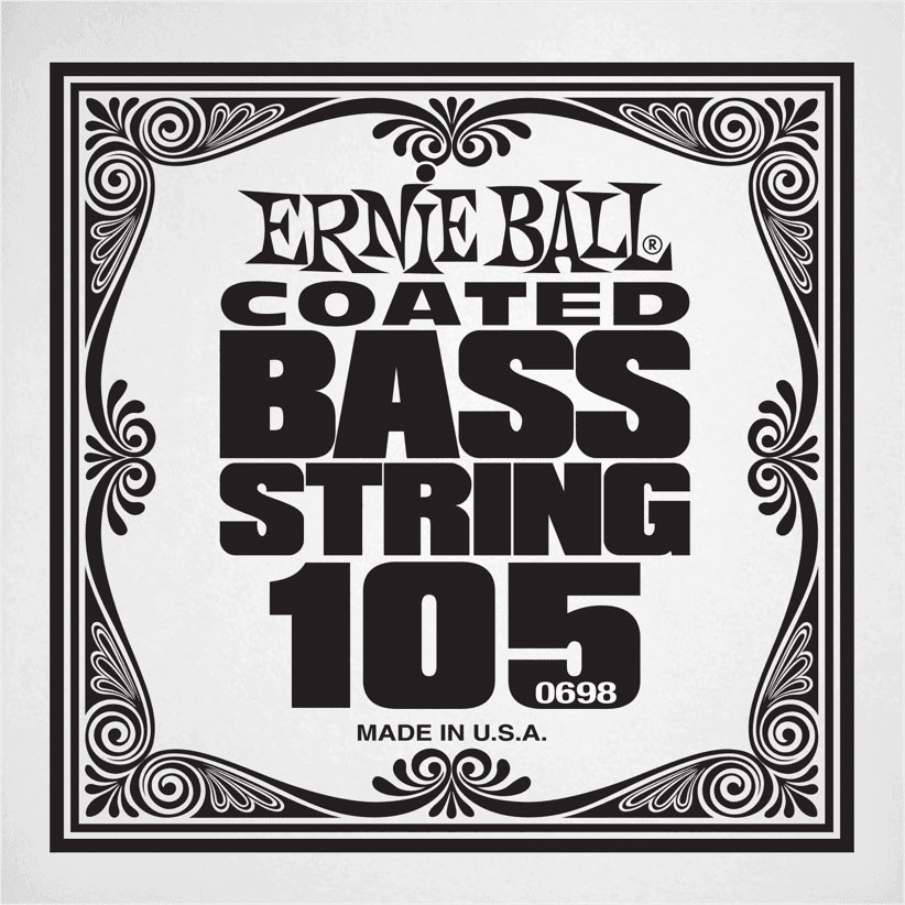 ERNIE BALL .105 COATED NICKEL WOUND ELECTRIC BASS STRING SINGLE