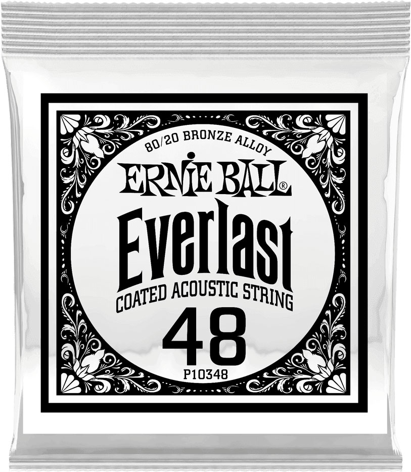 ERNIE BALL .048 EVERLAST COATED 80/20 BRONZE ACOUSTIC GUITAR STRINGS