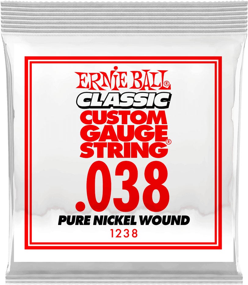ERNIE BALL .038 CLASSIC PURE NICKEL WOUND ELECTRIC GUITAR STRINGS