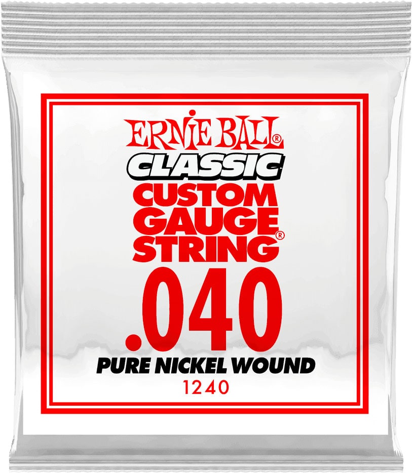 ERNIE BALL .040 CLASSIC PURE NICKEL WOUND ELECTRIC GUITAR STRINGS
