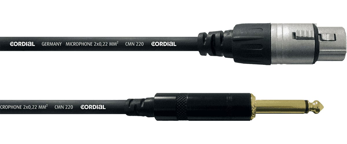 CORDIAL AUDIO CABLE XLR FEMALE - MONO JACK 7.5 M