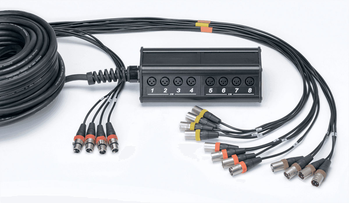 CORDIAL STAGEBOX 12 INPUTS 4 OUTPUTS XLR CABLE 30 M