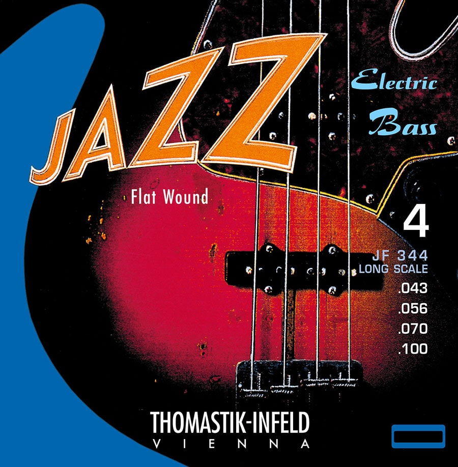 THOMASTIK INFELD STRINGS ELECTRIC GUITAR JAZZ BASS SERIES NICKEL FLAT WOUND ROUNDCORE SET