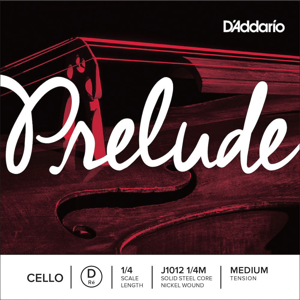 D'ADDARIO AND CO SINGLE STRING (RE) FOR CELLO PRELUDE NECK 1/4 TENSION MEDIUM