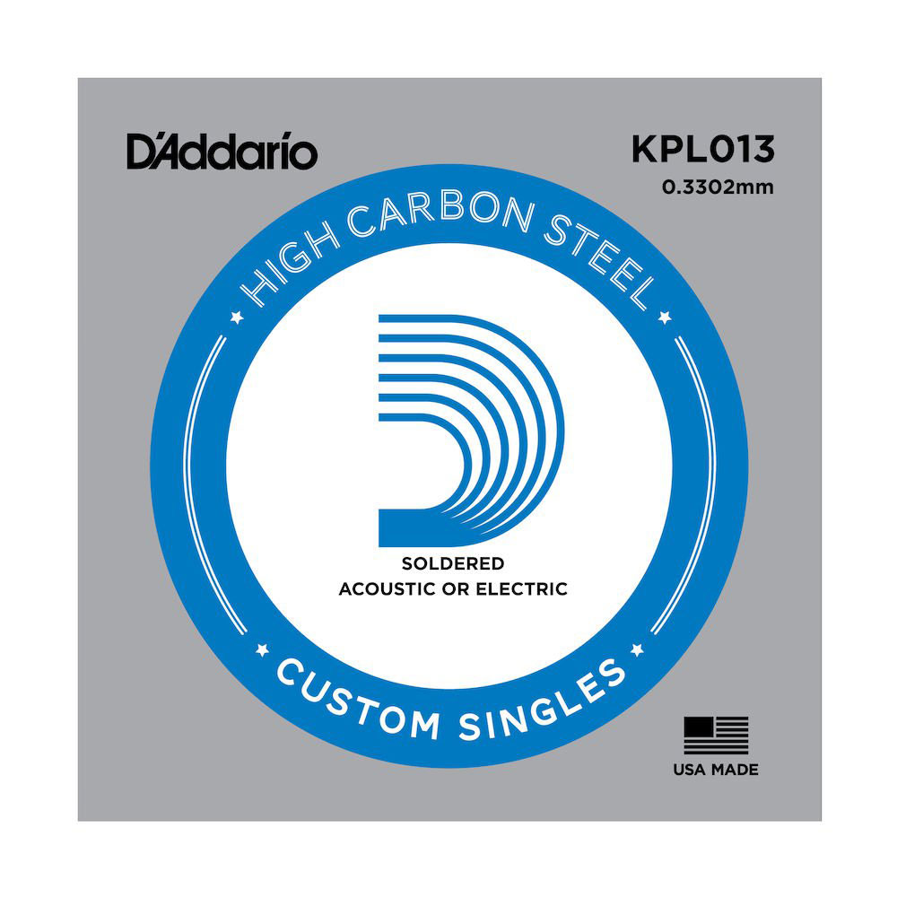 D'ADDARIO AND CO KPL013 SOLDERED TWIST REINFORCED SINGLE STRING .013