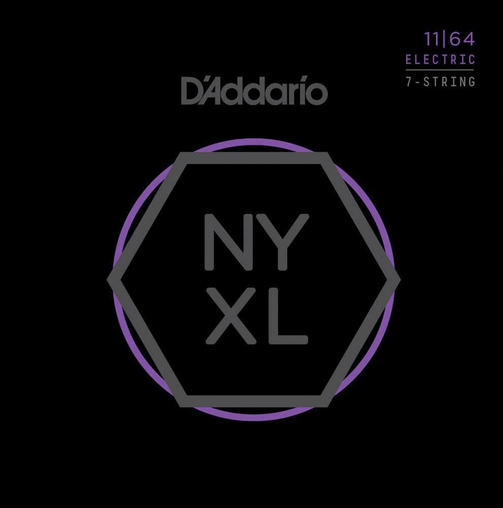 D'ADDARIO AND CO STRINGS FOR ELECTRIC GUITAR 7 STRINGS NYXL1164 NICKEL NET MEDIUM 11-64