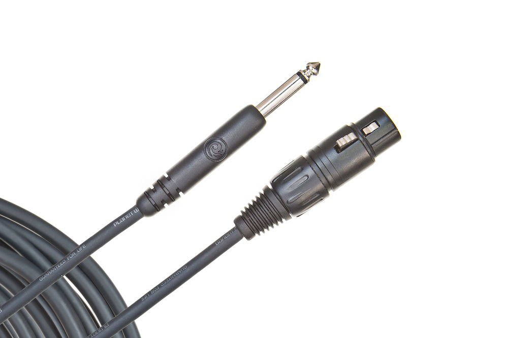 D'ADDARIO AND CO CLASSIC SERIES UNBALANCED MICROPHONE CABLE XLR-TO-1/4-INCH 25 FEET