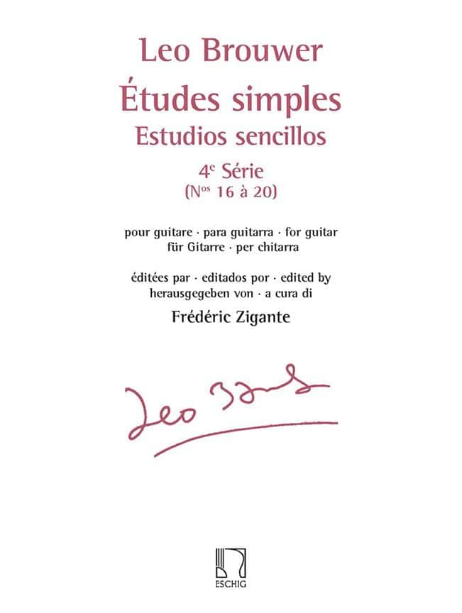 DURAND BROUWER LEO - ETUDES SIMPLES - ESTUDIOS SENCILLOS (SERIE 4)- GUITARE 