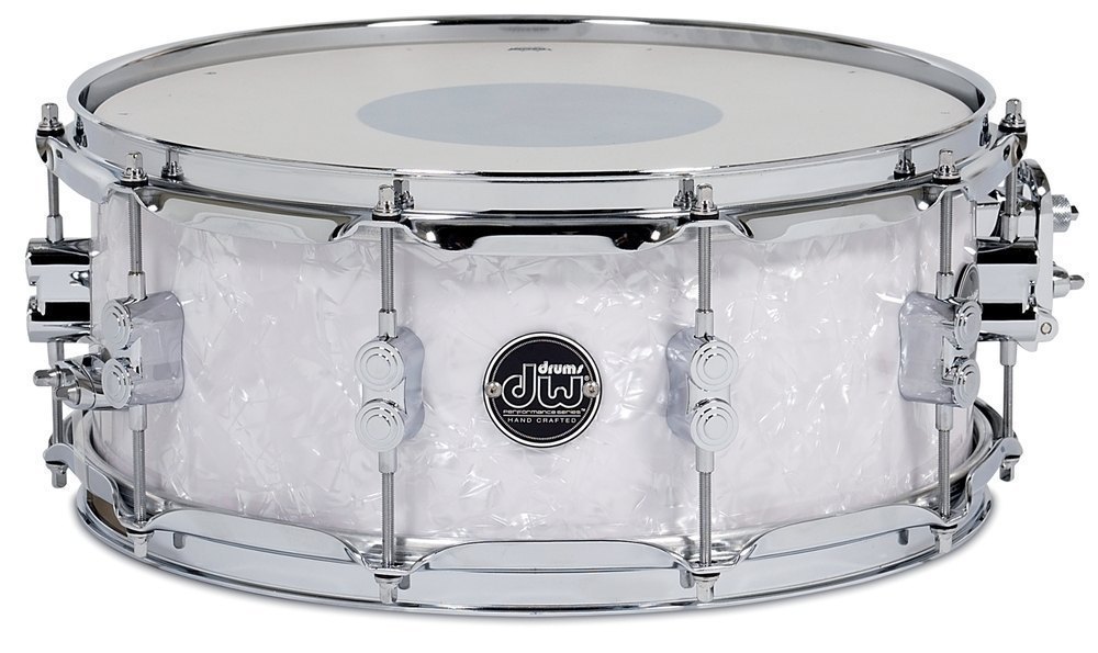 DW DRUM WORKSHOP SNARE DRUM PERFORMANCE FINISH PLY / SATIN OIL WHITE MARINE PEARL