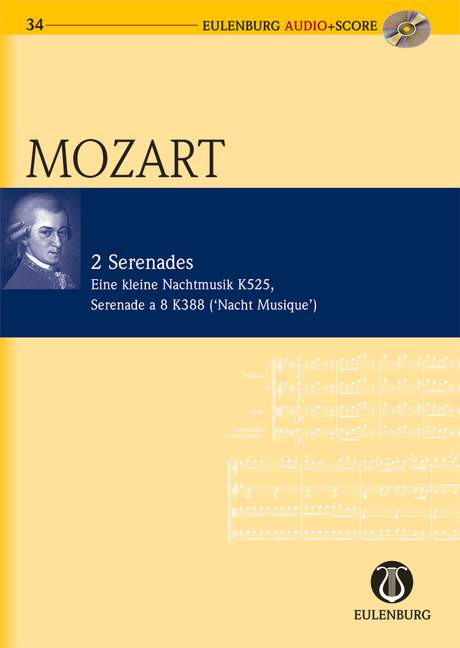 EULENBURG MOZART W.A. - 2 SERENADES KV 525 / KV 388 - 2 VIOLINS, VIOLA, CELLO AND DOUBLE BASS