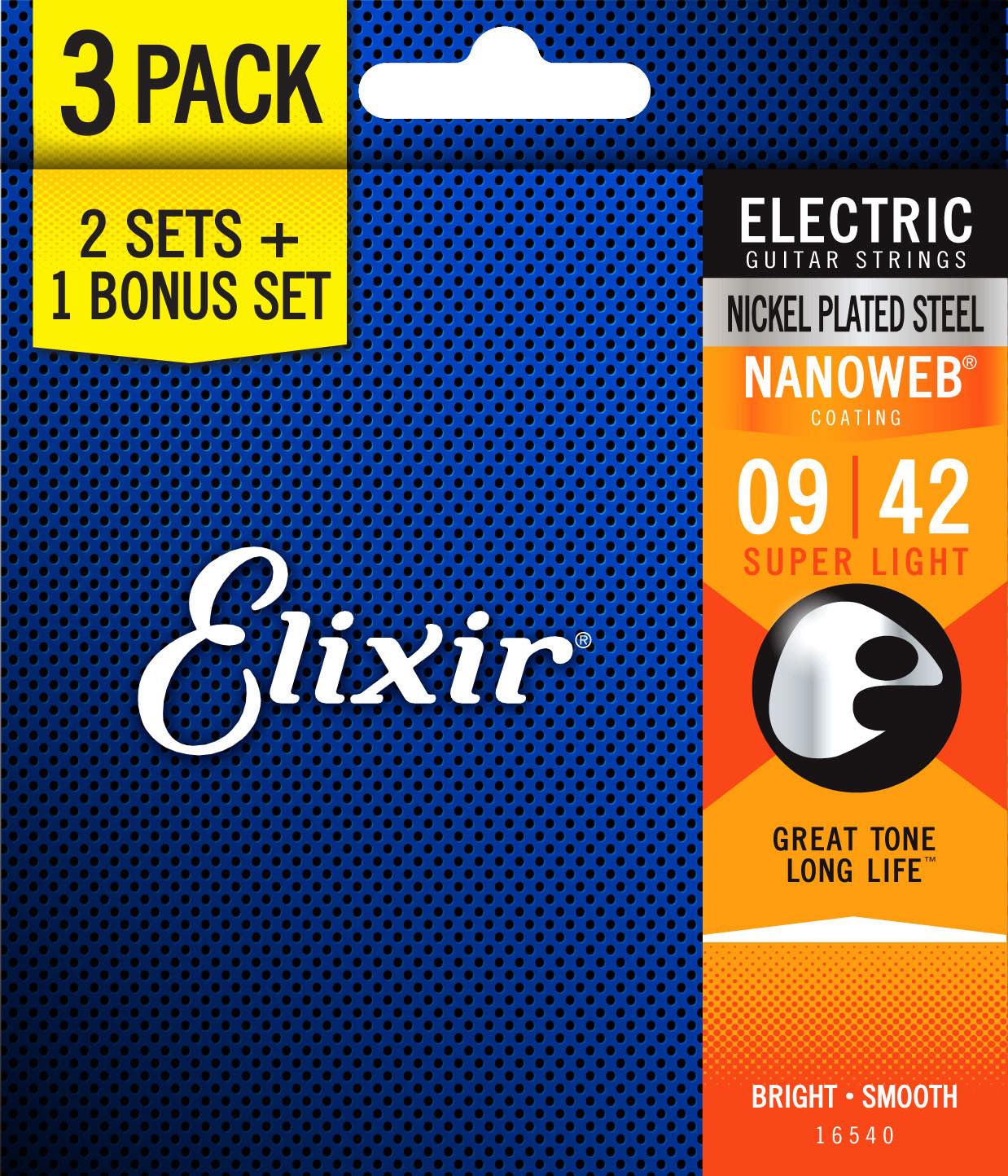 ELIXIR 16540 NANOWEB 9-42 PACK DE 3