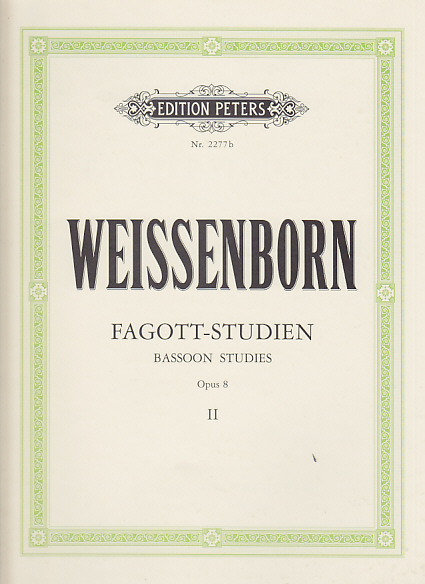 EDITION PETERS WEISSENBORN - ETUDES POUR BASSON OP.8 VOL.2