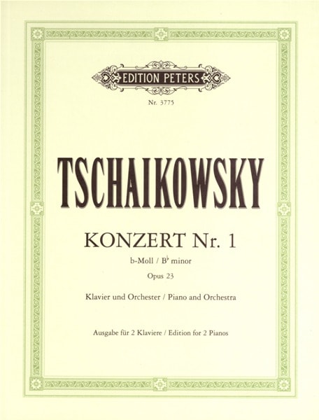 EDITION PETERS TCHAIKOVSKY PYOTR ILYICH - CONCERTO NO.1 IN B FLAT MINOR OP.23 - PIANO 4 HANDS