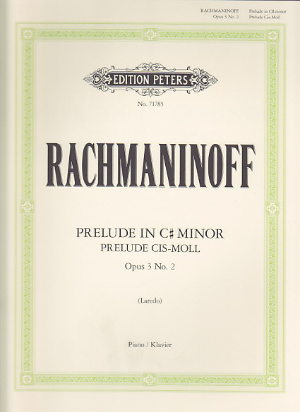 EDITION PETERS RACHMANINOFF S. - PRELUDE IN C SHARP MINOR OP. 3 N° 2 - PIANO