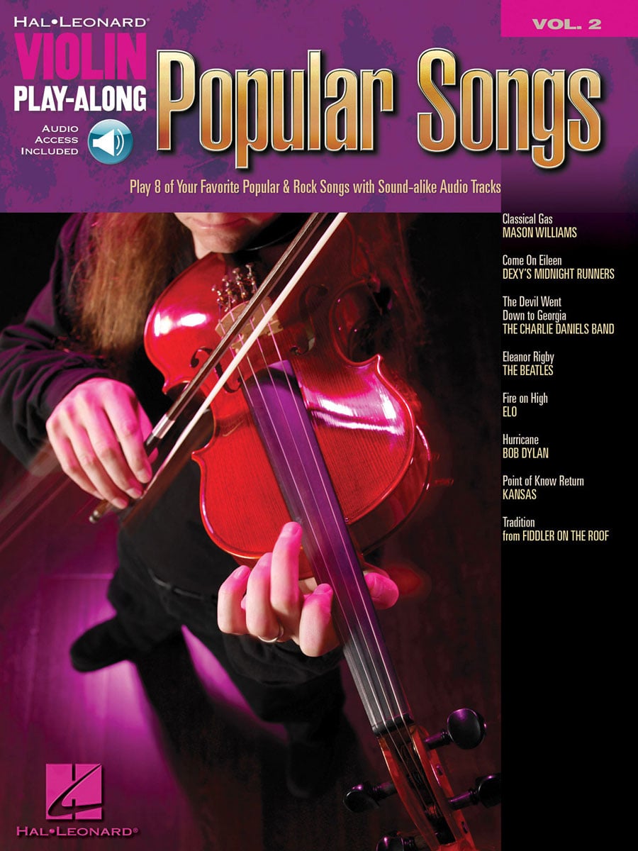 HAL LEONARD VIOLIN PLAY ALONG VOL.2 - POPULAR SONGS + AUDIO TRACKS - VIOLON