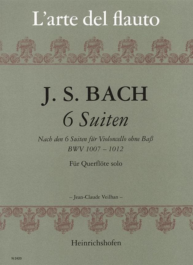 HEINRICHSHOFEN BACH J.S. - SECHS SUITEN FUR QUERFLOTE SOLO - BWV 1007-1012