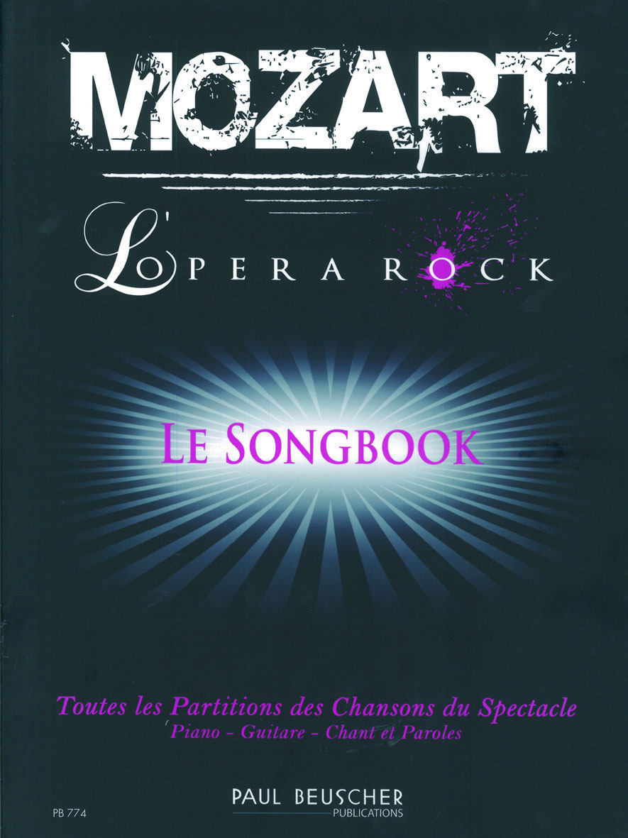 BOOKMAKERS INTERNATIONAL MOZART L'OPERA ROCK, LE SONGBOOK - PVG 