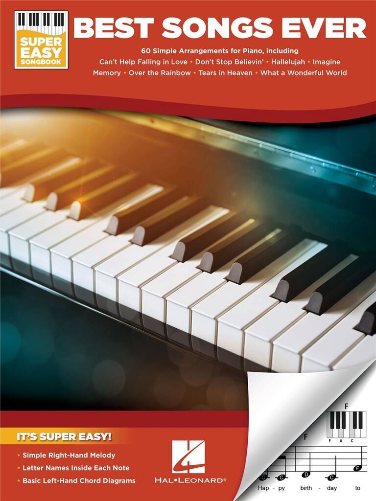 HAL LEONARD BEST SONGS EVER - SUPER EASY SONGBOOK 