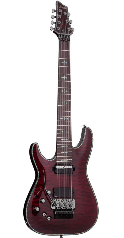 SCHECTER C-7 HELLRAISER FR SUSTAINIAC LH BLACK CHERRY