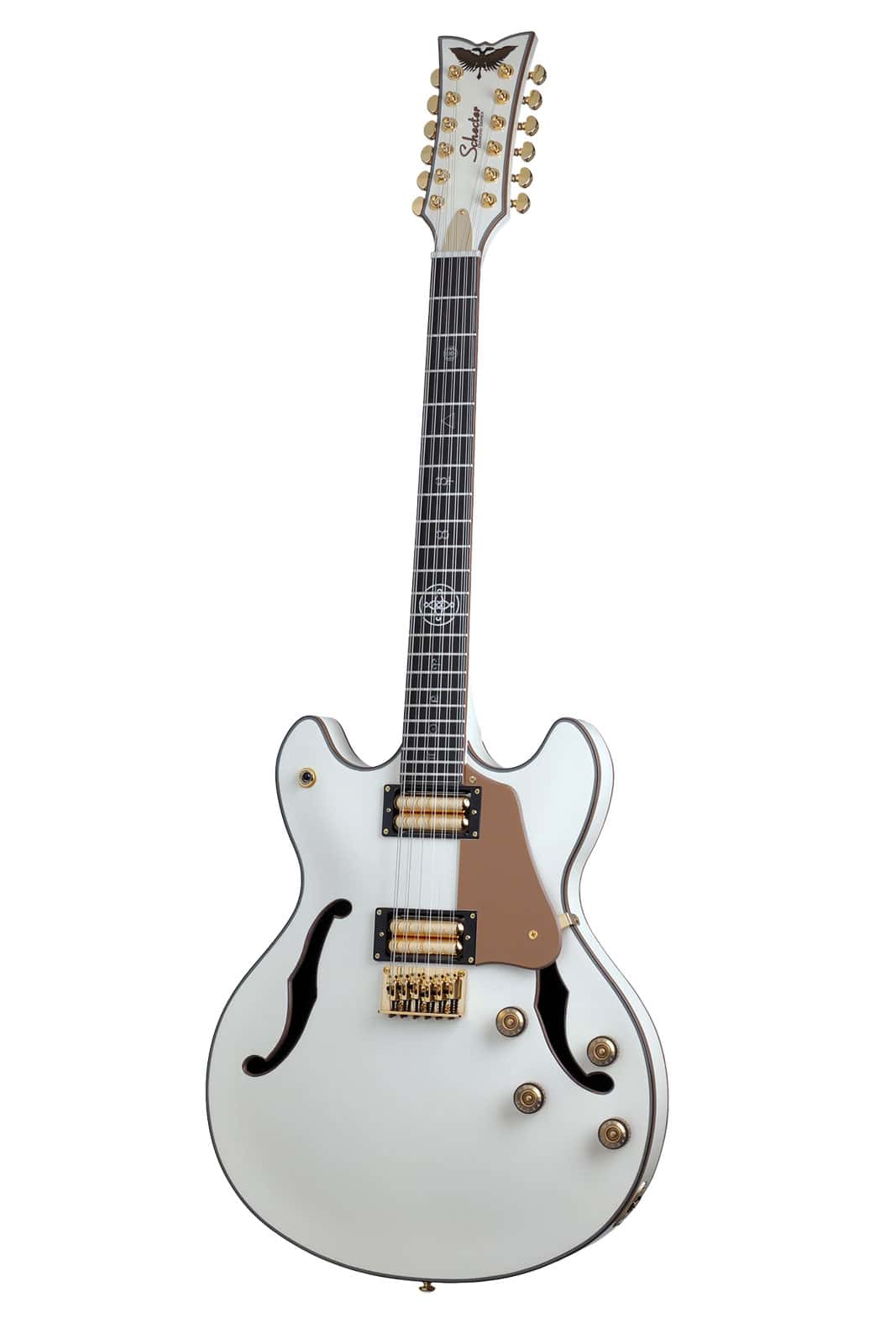 SCHECTER CORSAIR 12 WAYNE HUSSEY SIGNATURE IVORY