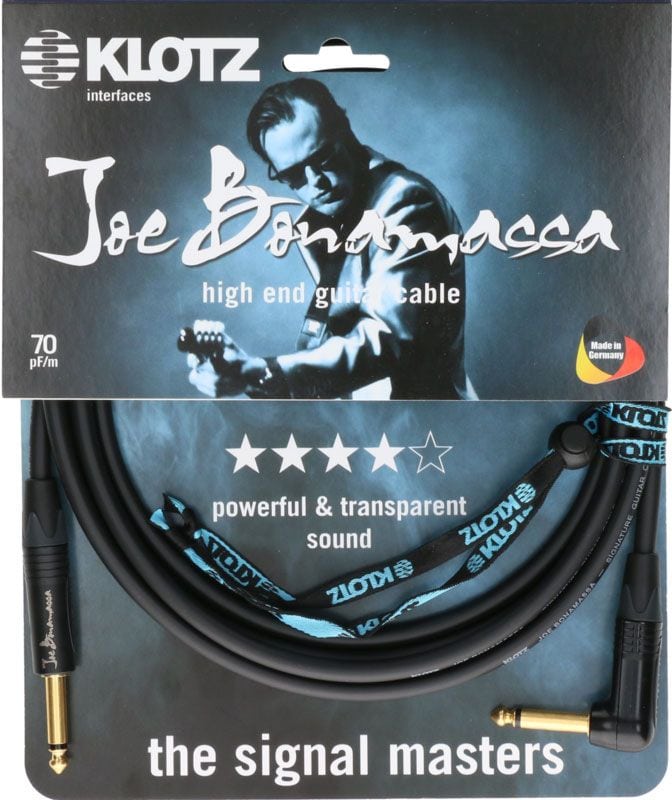 KLOTZ JOE BONAMASSA GUITAR 6M,JACK 2P-JACK 2P 90°,NEUTRIK