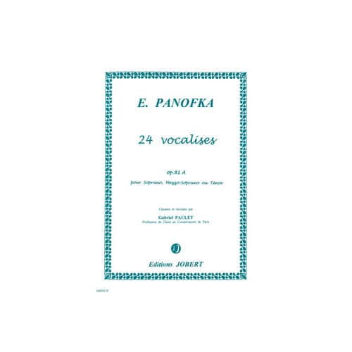JOBERT PANOFKA E. - VOCALISES VOL.1 OP.81A (24) - VOIX ELEVEE, PIANO