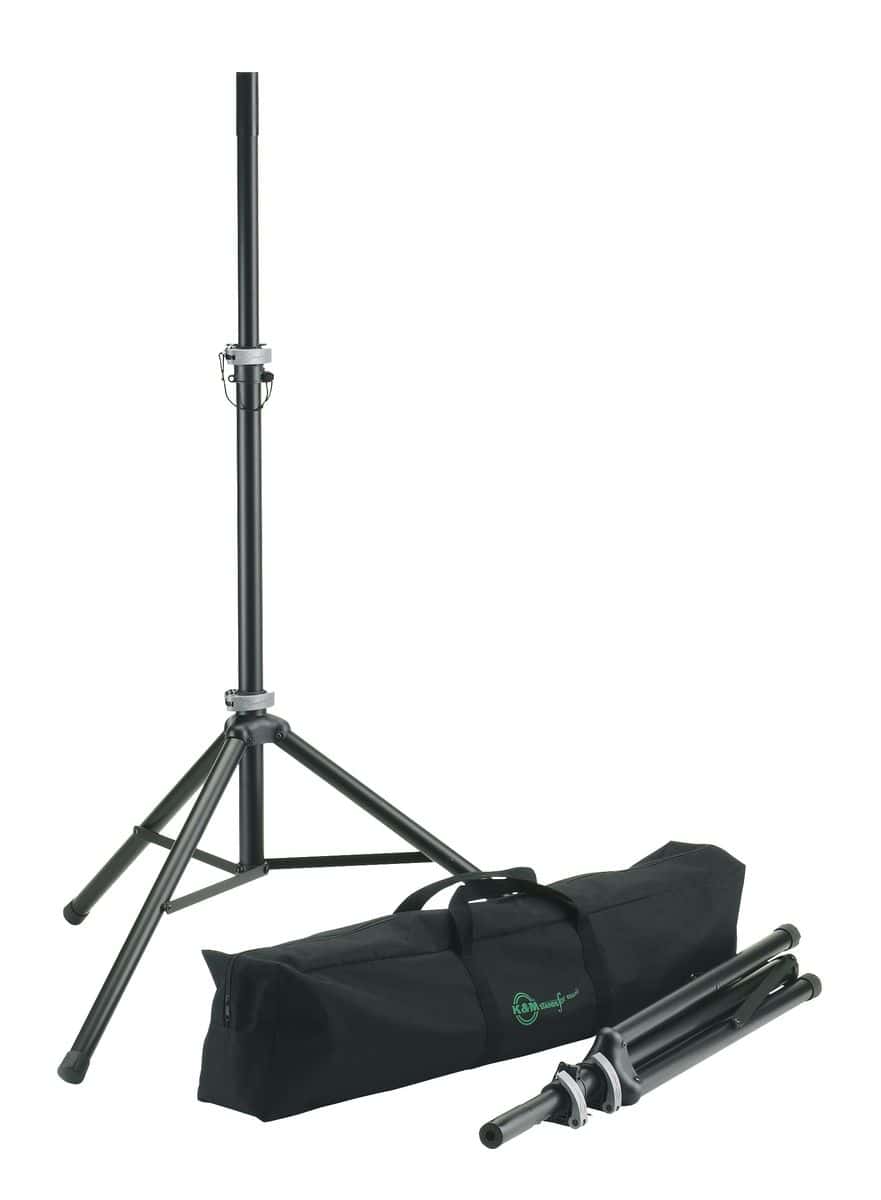 K&M 21459-000-55 BLACK SPEAKER STAND PACKAGE