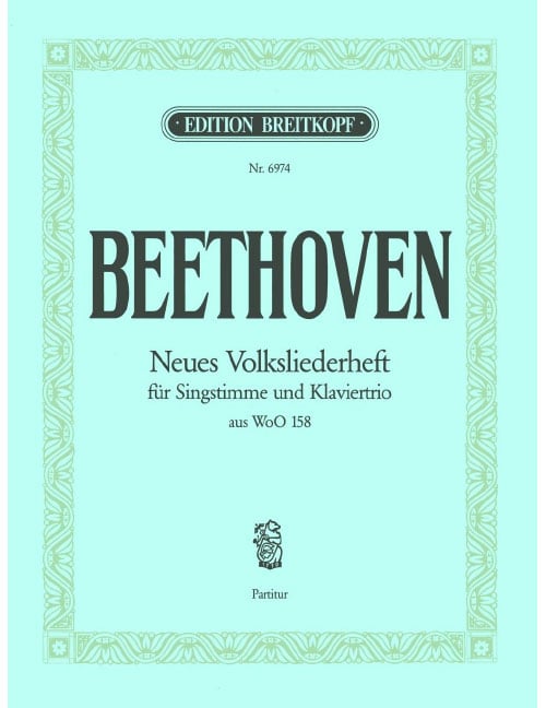 EDITION BREITKOPF BEETHOVEN LUDWIG VAN - LIEDER VERSCHIEDENER VOLKER - FULL SCORE