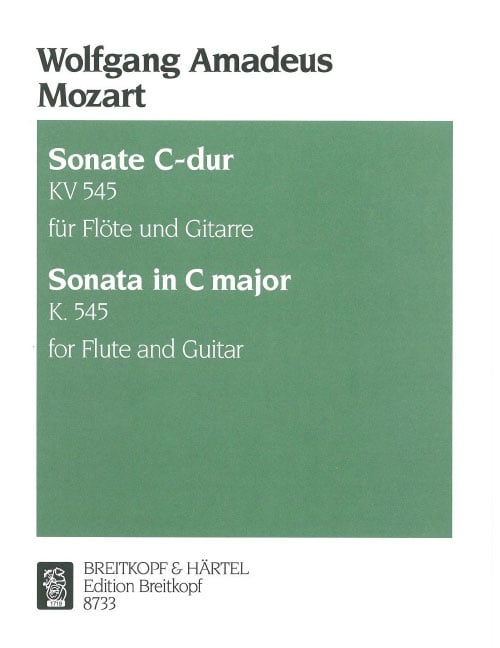 EDITION BREITKOPF MOZART WOLFGANG AMADEUS - SONATA C-DUR KV 545 - FLUTE, GUITAR