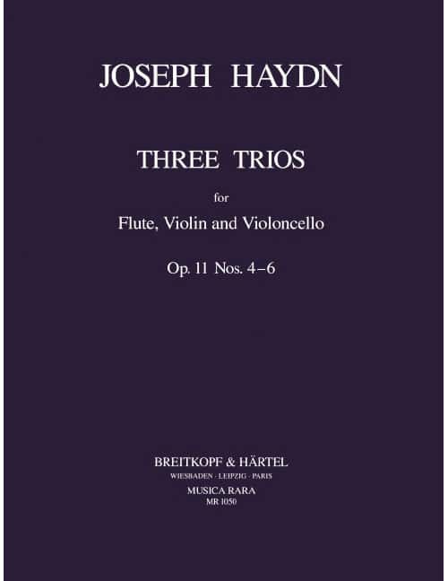 EDITION BREITKOPF HAYDN JOSEPH - KLAVIER-TRIOS OP. 11/4-6 - FLUTE, VIOLIN, PIANO